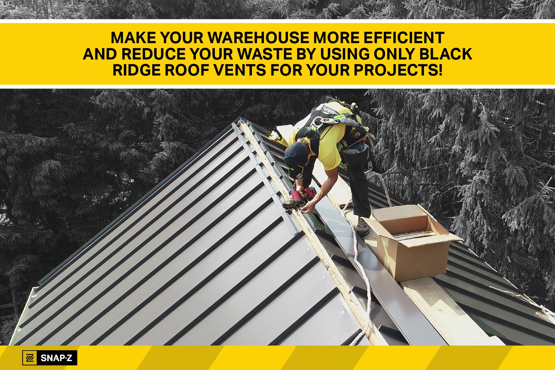 Become more efficient by stocking just one color of ridge vent
