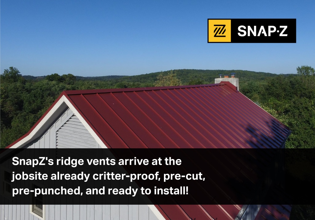 get a ridge vent that is pre-cut, pre-punched, and ready to install